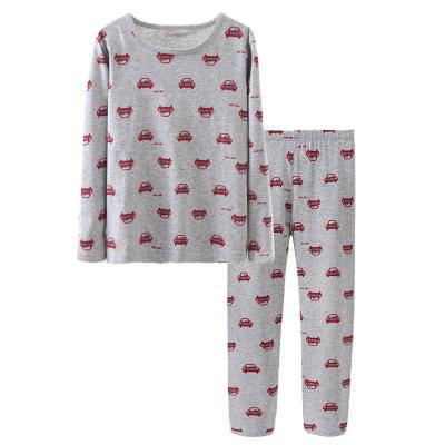 China Wholesale Car Thermal Ultra Soft Thermal Handsome Red Boys Underwear Kids Gray Long Johns Set for sale