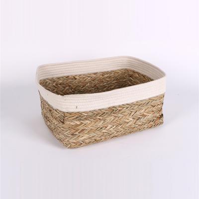 China Sustainable Recyclable Universal Straw Storage Basket Containers for sale