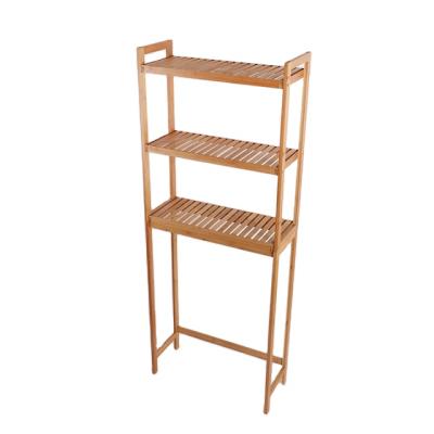 China Bamboo Stored Over - The Toilet Storage Rack 3-Tier Universal Freestanding Bathroom Shelf Organizer for sale