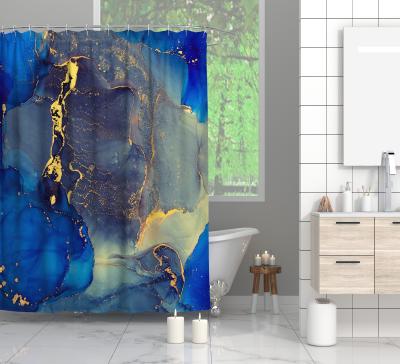 China Sustainable Polyester Designer Bathroom Shower Curtains Sets for sale