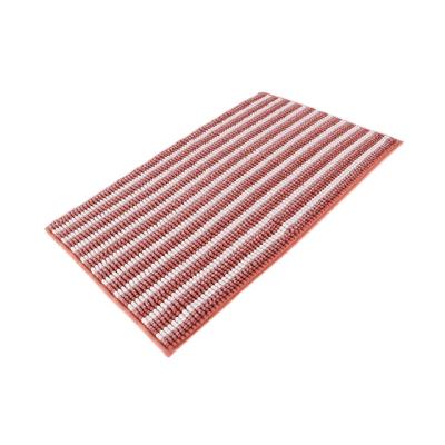 China Non Slip Chenille Non Slip Striped Style Bath Cover for sale