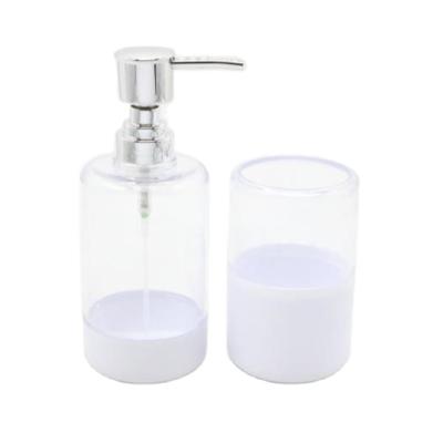 China White Sustainable Plastic 2 Pcs Washroom Accessories Bestselling Bathroom Accessories Set for sale