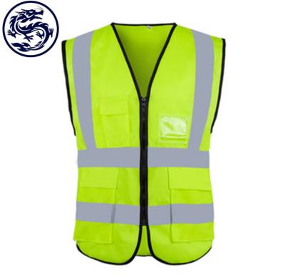 China Water Proof Logo Print OEM Wholesale Industrial Apparel High Visibility Safety Vest With Custom Logo And Pockets for sale