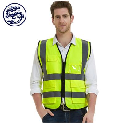 China Wholesale Water Proof SEDEX Construction Clothing With Pocket Card Holder High Vis Safety Reflective Work Vest for sale