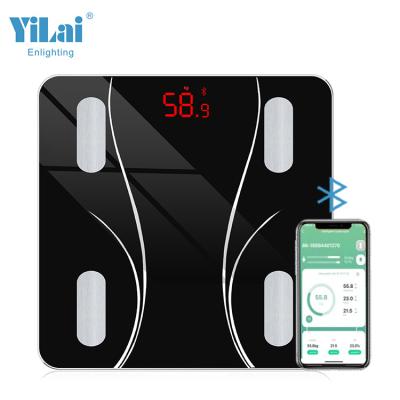 China Viable High Quality Glass Bathroom Digital Body Fat Scale Smart BMI Body Fat Weight Electronic Personal Weighing Scale for sale