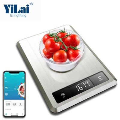 China High Accurate Fashion LCD Digital Display Weight Food Scale Electronic Smart Kitchen Measuring Scale for sale