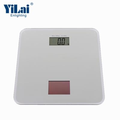 China New 180kg yilai division electronic digital solar scales bathroom scales 100g mini size wholesale glass platform for sale