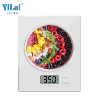 China Kitchen Food Scales Newest Kitchen Supply Factory Digital Commercial Kitchen Scale Scales 8kg Calorie Electronic Glass Platform for sale