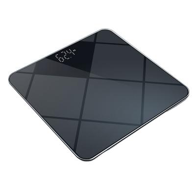 China Bathroom Scales Maximum Capacity 180kg 396Lb Tempered Glass Platform Digital Body Weight Bathroom Scale for sale