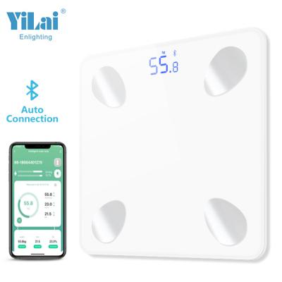 China Factory Wholesale High Quality Fitness Sustainable Smartphone Connected Smart LED Body Fat Scale for sale