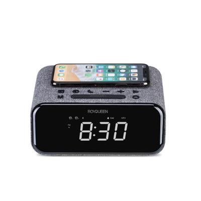 China AirPlay Wireless Alarm Clock FM Radio New Arrival Blue Tooth Charger Speakers for sale