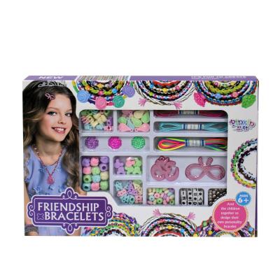 China ABS Fashion Jewelry Beads Kit Girls Necklace And Bracelet Diy Beads Set For Kids for sale