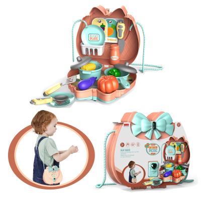 China Toy Makeup Set Portable Cosmetic Shoulder Bag Toys Kitchen Instruments Pretend Play Cook Outdoor Kitchen For Kid Gift for sale