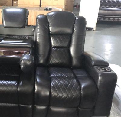 China (Other) Adjustable Comfortable Magic Electric Leather Sofa Recliner With Plug And USB for sale