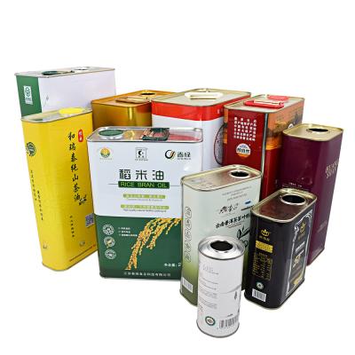 China Tea Square Cooking Olive Oil Petrol Metal Tin Can Containers Wholesale for sale