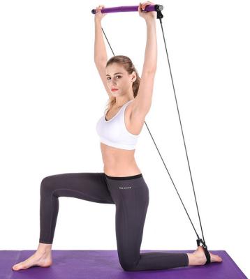 China Indoor Sporting Goods Portable Pilates Bar Stick Resistance Band For Home Gym Fitness Sports Exercise for sale