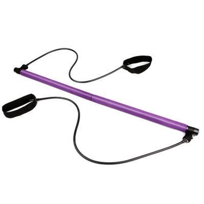 China Indoor Portable Pilates Bar Kit Resistance Band Muscle Toning Sporting Goods Gym Pilates Body Workout Home Workout for sale