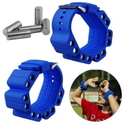 China Indoor Sporting Goods 2 Pcs Weighted Wristband Wrist Weights Arm Training For Sport Yoga Fitness for sale