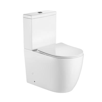 China Washdown Sanitary Ceramic Double Flush Bowl Dual-Flow Ware Two-Piece Toilet For Western for sale