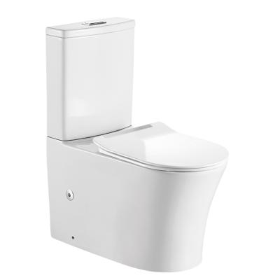 China Good Quality Sanitary Wash Down Double Flush Two Piece Bathroom Double-Flow Ware Wc Ceramic Flush Toilet for sale