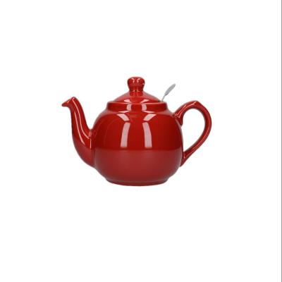 China Glamorous Price Sustainable 2 Piece Ceramic Home Decorative Farmhouse Teapot And Cup Set for sale