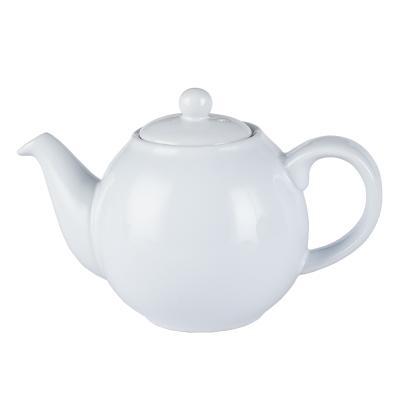 China 2022 Latest Style Luxury White Ethiopian British Ceramic Teapot Viable Set For Tea Coffee for sale