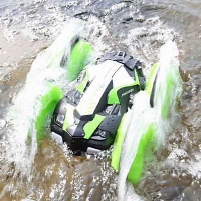 China Waterproof Bilateral Remote Control Toy Remote Control Waterproof RC Car Hobby Six Channel Amphibian Vehicle Four-Wheel Drive Car Stunt Rotary Stunt Car for sale