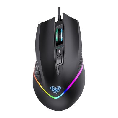 China AULA F805 RGB Gaming Gaming Mouse Wired Mouse For Laptop Desktop PC Computer Programmable Buttons Cheap Backlit Ergonomic Mouse Gamer for sale