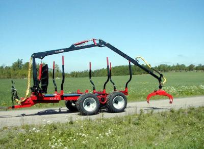 China 10 Ton Log Crane Trailer, indústria 2.5m2 Crane For Trailer hidráulico da silvicultura à venda