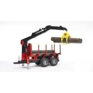 China 6m Reach Forestry Trailer Crane For Grabbing Loading , 400D Log Loader Crane for sale