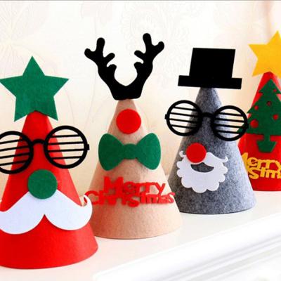 China Chirstmas Decor Christmas Halloween Decoration DIY Costume Party Props Halloween Dress Felt Nonwoven Hat for sale