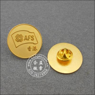 China UCC badge gilded copper stamping JS02 metal badge for sale