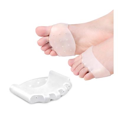 China Silicone 5 Loops Metatarsal Pads Breathable Gel Forefoot Cushion Pads For Blisters Pain Relief for sale