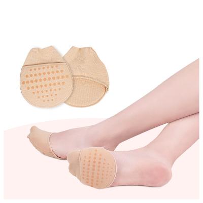 China Cotton Toe Topper Liner Socks Anti-Slip Ball of Foot Pads Soft Cushion Toe Half Invisible Sponge Socks for sale