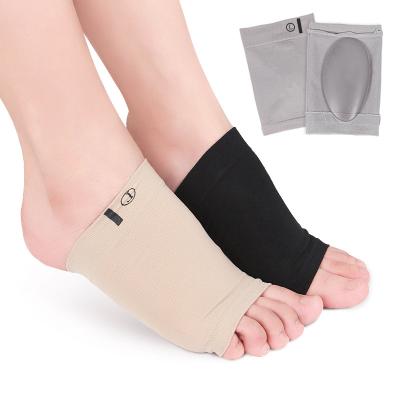 China Spandex Gel Cushioned Arch Support Sleeve Metatarsal Pads Flat Foot Plantar Fasciitis Pain Relief for sale