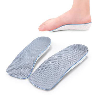 China Orthotic EVA Planter Fasciitis Shoe Insert EVA Arch Support Half Insole Mesh Increased Insole Breathable Flat Feet for sale