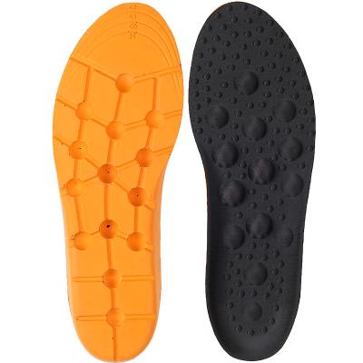 China Comfortable PU Foot Massage Shoe Insole Shock Absorption Sports Insole Cushioning Shoe Pads for sale