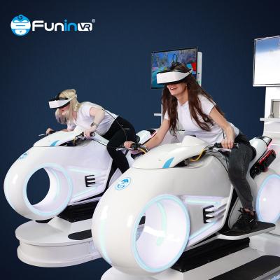 China Fiberglass And Metal VR Theme Park 9D VR Motor Motorcycle Arcade Games Machines For Sales for sale