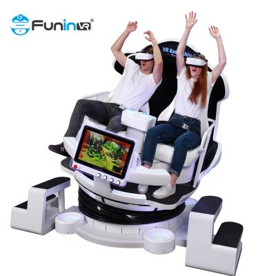 China Metal Fair 2 Seats Virtual Reality Equipment 9D VR Simulator for sale