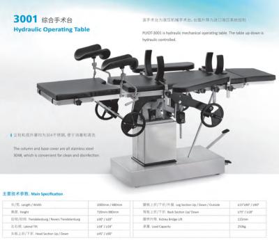 China Metal Medical Emergency Surgical Neurosurgery Operation Orthopedic Table for sale