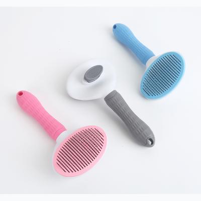 China Sustainable Pet One-Click Cleaning Comb Auto Erasing Hair Removal Self-Cleaning Brush for sale