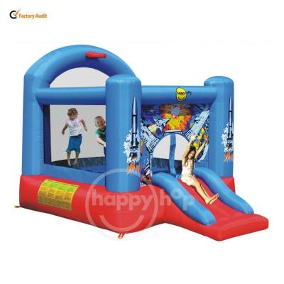 China Polyester Hop Bouncer House Designs-9304B Happy Space Slide and Circle China Bouncer Inflatable Bouncer House for sale