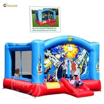 China Amusement Park Inflatables Happy Inflatable Hop Bouncer -9212 Super Space Slide Bouncer House for sale