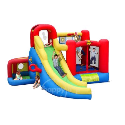 China 11 in 1 inflatable play center bouncer-9406 happy hop 11 in 1 play center slide combo bouncer for sale