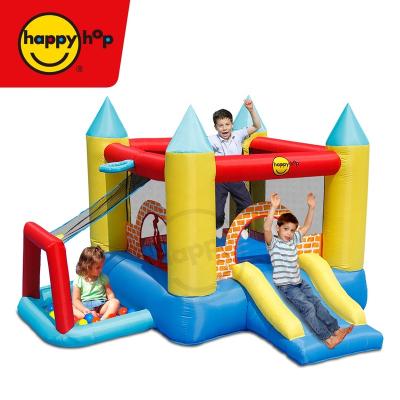 China Inflatable Bouncer Happy Hop Play Center-9114 4 in 1 Kids Play Center and Inflatable Castle with Slide for sale