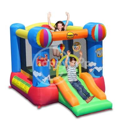 China Inflatable Bouncer-9070N Happy Hop Inflatable Hot Air Balloon Slide And Jumping Circle Bouncer Castle Slide Small Bouncy for sale