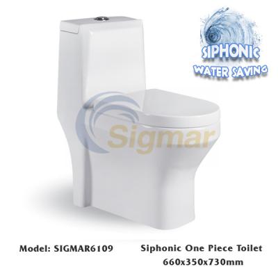 China SIGMAR6109 bathroom siphonic toilet one piece toilet wc toilet for sale