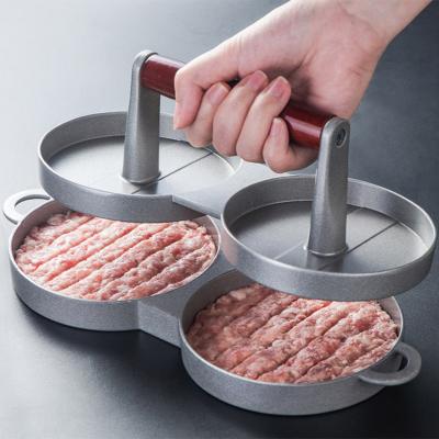 China Double Meat Burger Custom Round Hamburger Press Sustainable Aluminum Burger Press for sale