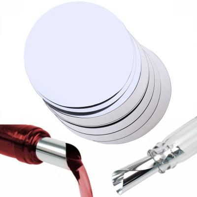 China Best Sustainable Promotion Wine Pourer Disc Discs Aluminum Foil Wine Pourer Flexible Drop Pour Spouts Bar Party Tools for sale