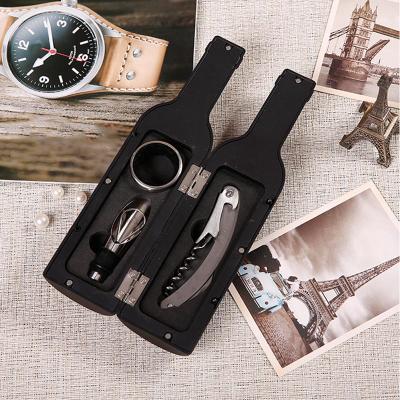 China Viable Special Wine Bottle Opener Gift Box Wine Corkscrew Opener 3 Pcs For Valentine's Gift for sale